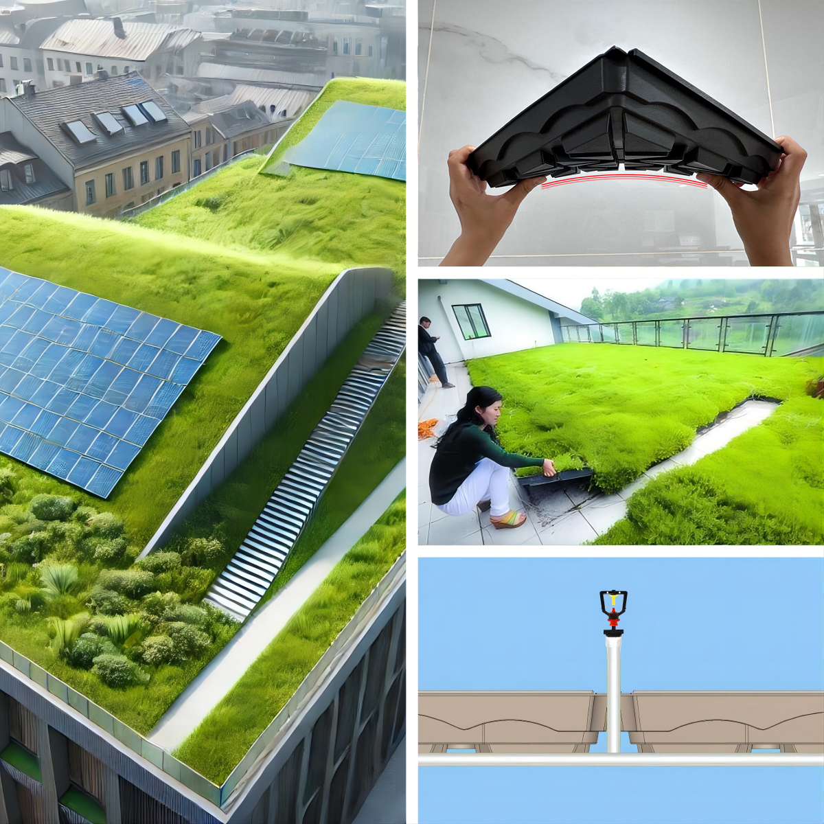 HT-508 Green Roof Module improving roof insulation, contributing to energy savings and sustainable roofing practices.